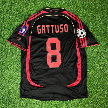 Gennaro Gattuso Milan 2006 2007 Black Retro Jersey