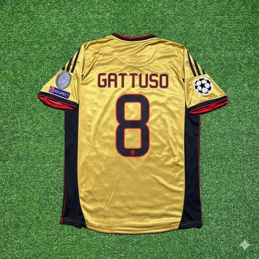 AC Milan Gold Retro Jersey – Gennaro Gattuso 8