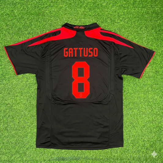 Gennaro Gattuso AC Milan 2007-2008 Black Retro Third Football Jersey
