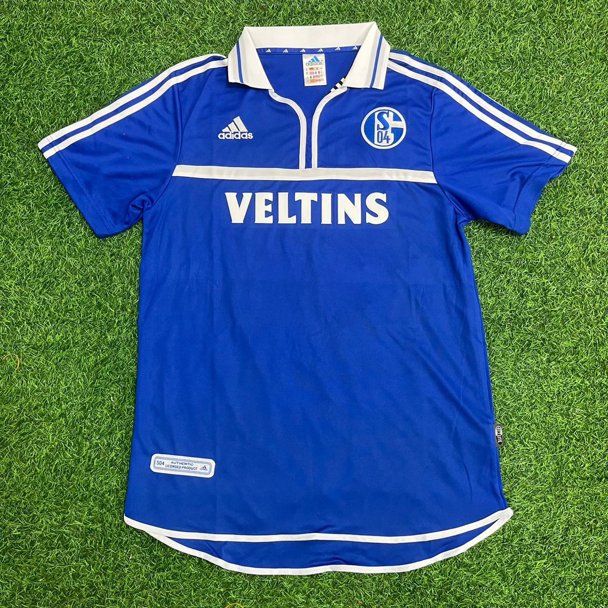Gerald Asamoah Schalke 04 2000–2002 Heim Retro Fußballtrikot Blau