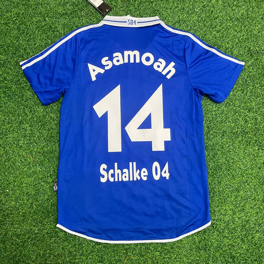 Gerald Asamoah Schalke 04 2000–2002 Heim Retro Fußballtrikot Blau