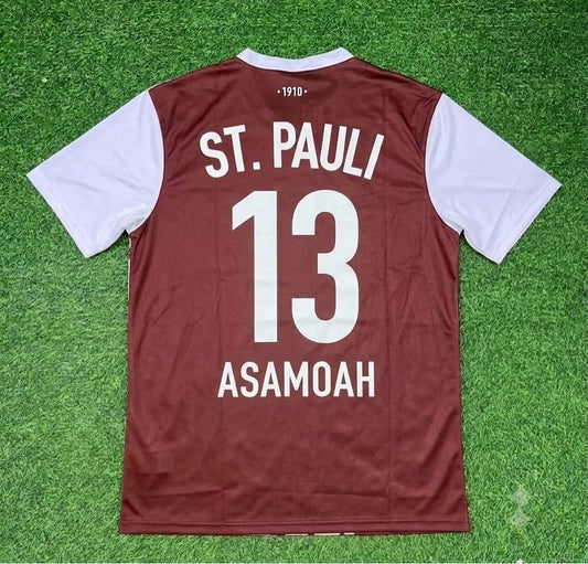 Camiseta de fútbol retro especial de visitante de Gerald Asamoah del FC St. Pauli