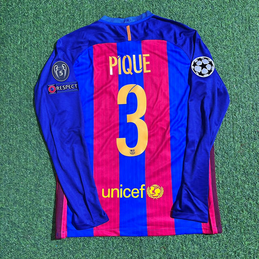 Gerard Pique Barcelona 2016 Special Patch Soccer Jersey