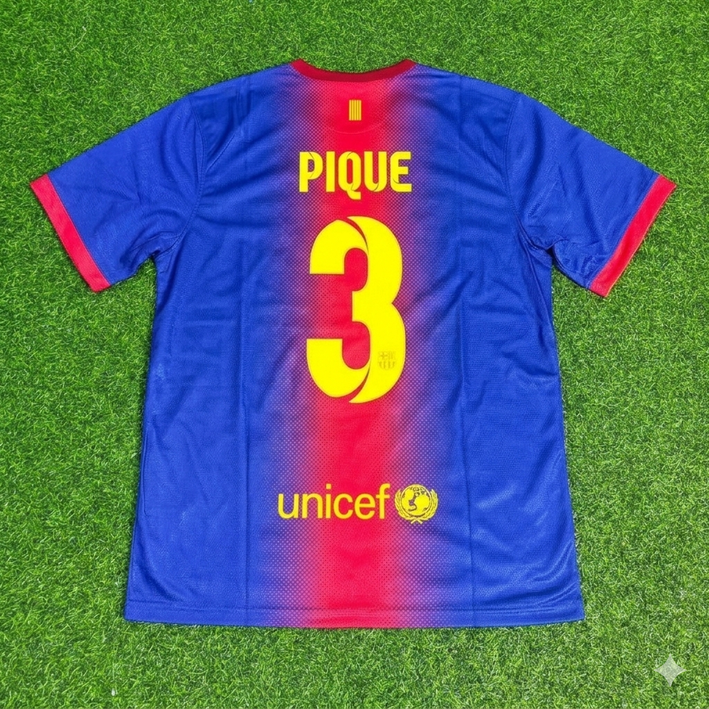 Gerard Piqué Barcelona 2012/2013 Retro-Heim-Fußballtrikot