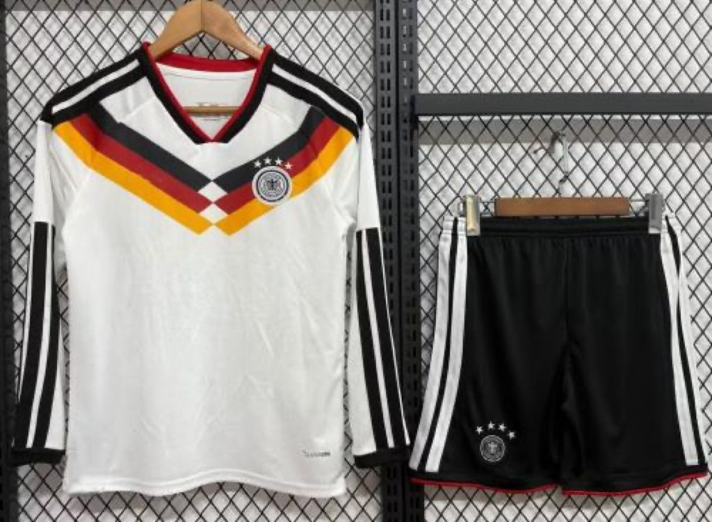 Germany 2026 World Cup Long Sleeve Home Kids Football Jersey Kit