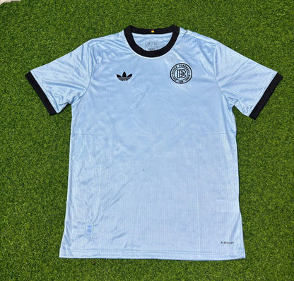 Andreas Brehme Germany 125th Year Special Clear Blue Retro Football Jersey