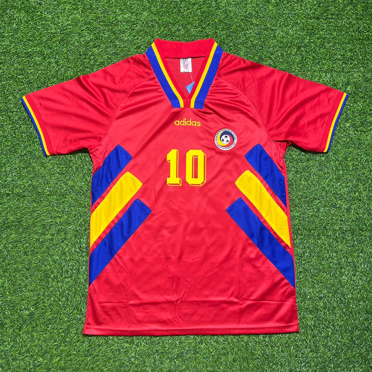 Gheorghe Hagi #10 Romania 1994 World Cup Red Retro Jersey
