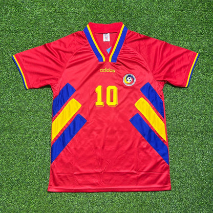 Gheorghe Hagi #10 Romania 1994 World Cup Red Retro Jersey