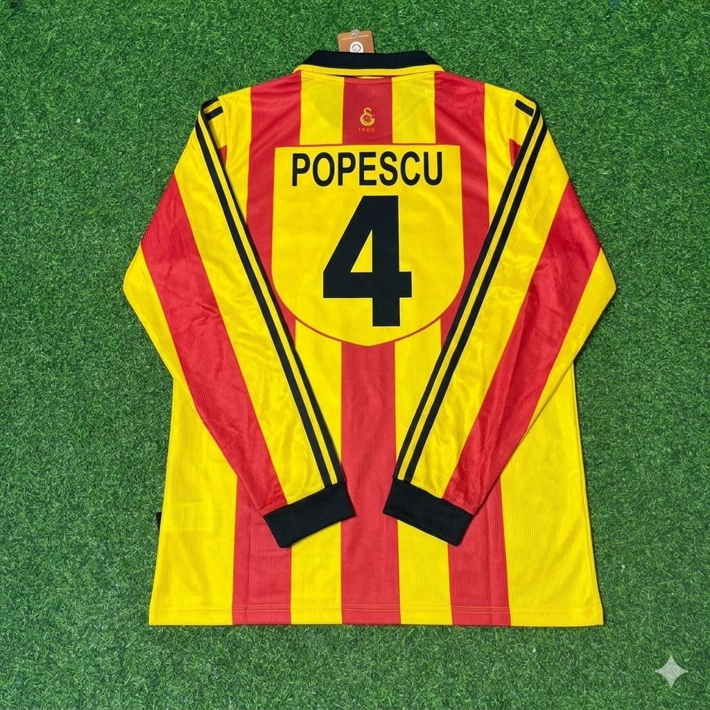 Camiseta de fútbol retro de manga larga del Galatasaray 1999/00 – Gheorghe Popescu