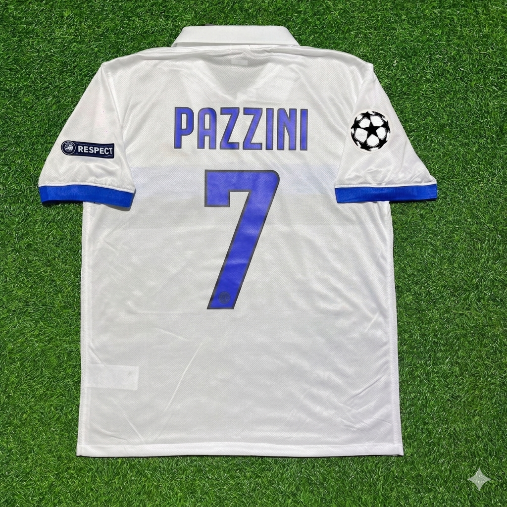 Camiseta de fútbol retro blanca del Inter 2009/2010 de Giampaolo Pazzini