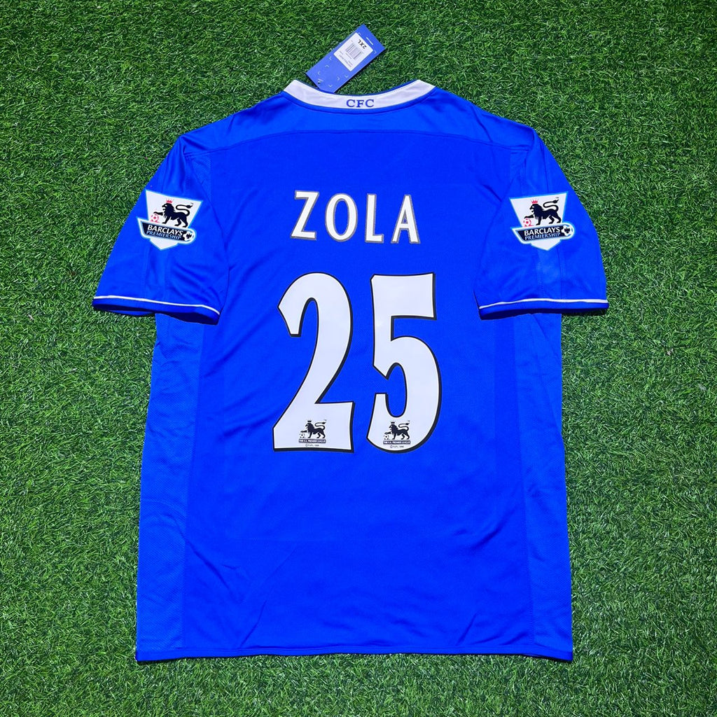 Gianfranco Zola Chelsea 2003 2005 Season Home Navy Blue Retro Jersey Trikot Soccer Shirt