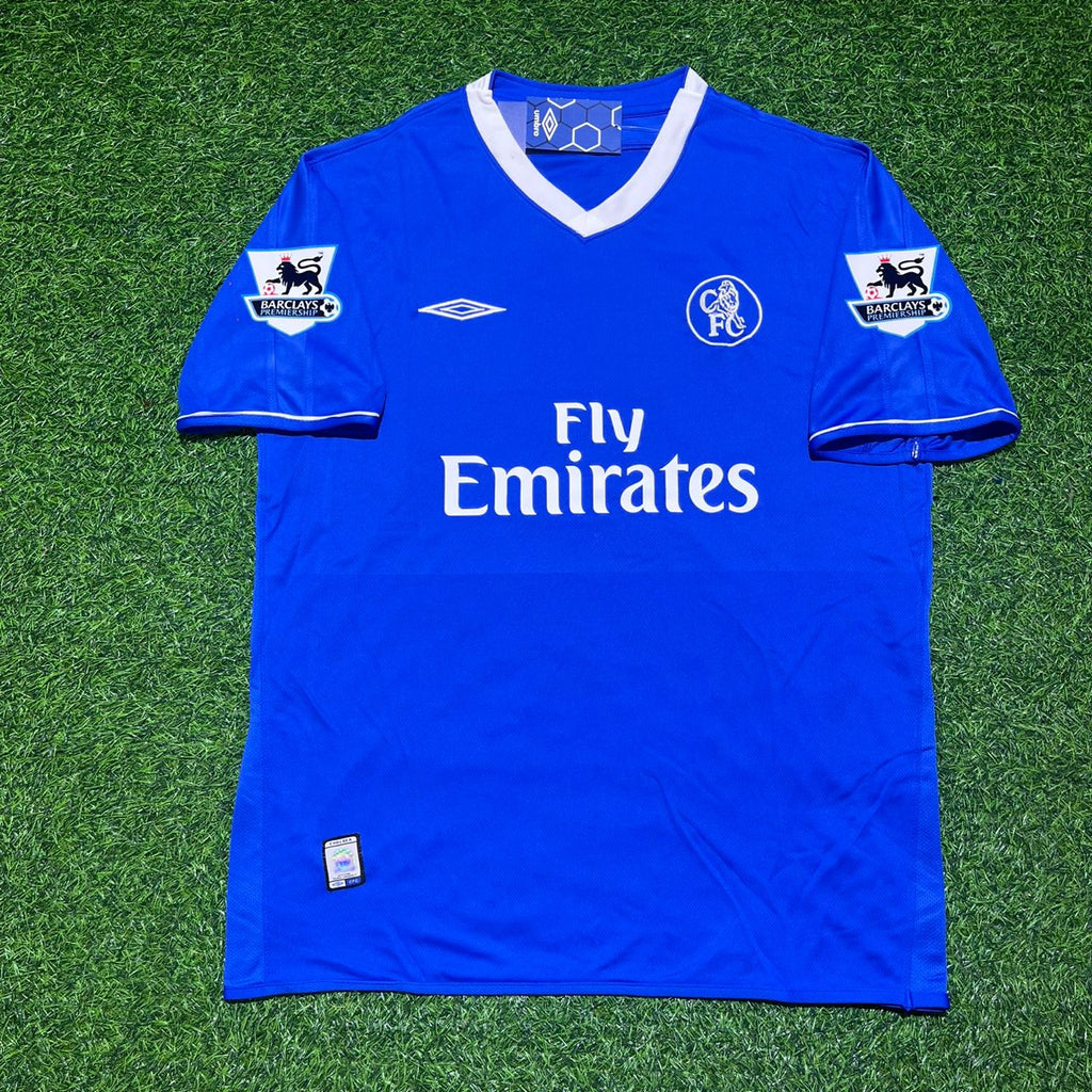 Gianfranco Zola Chelsea 2003 2005 Season Home Navy Blue Retro Jersey Trikot Soccer Shirt