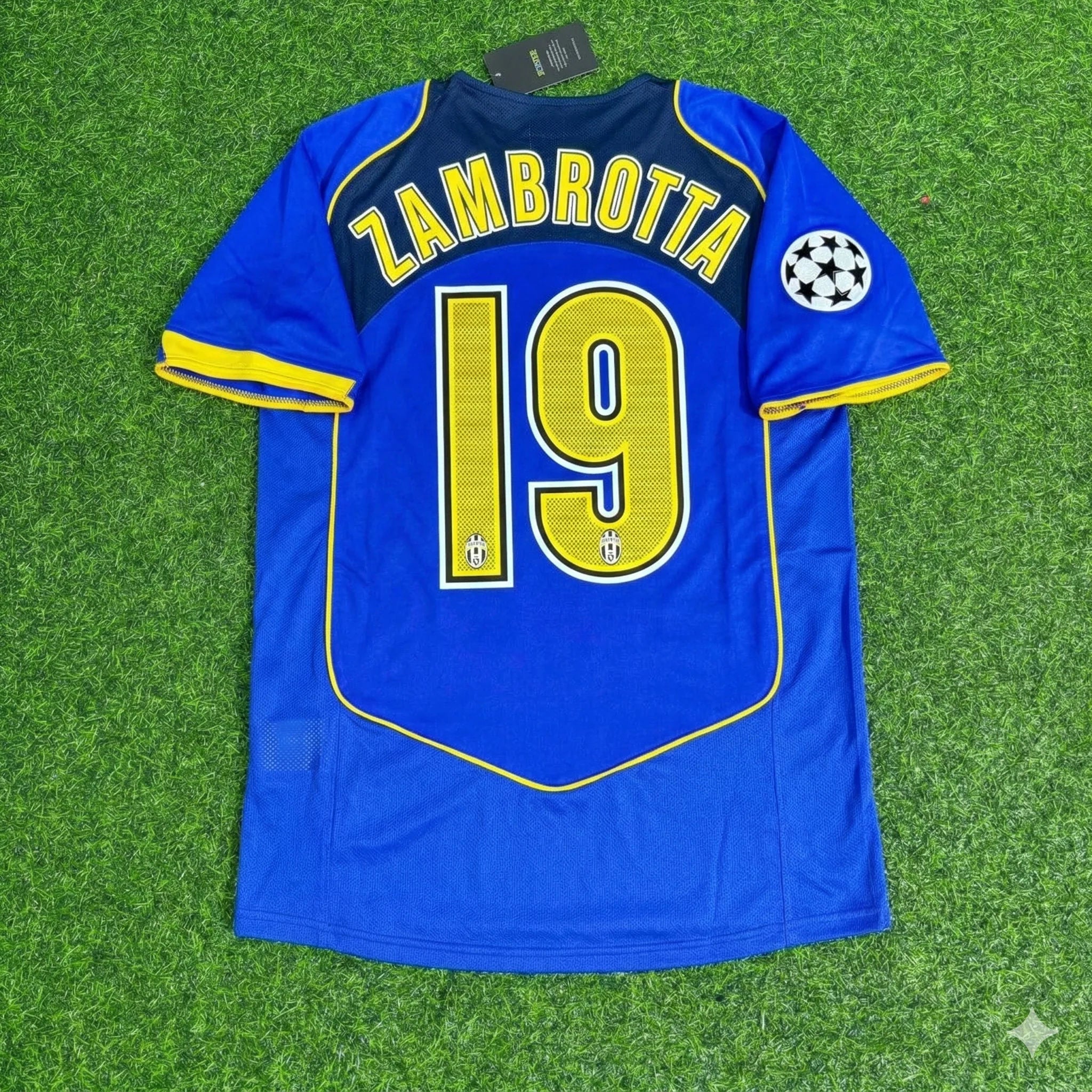 Gianluca Zambrotta Juventus 2004-2005 Blue Retro Jersey | Kit | Trikot | Maillot Soccer Shirt