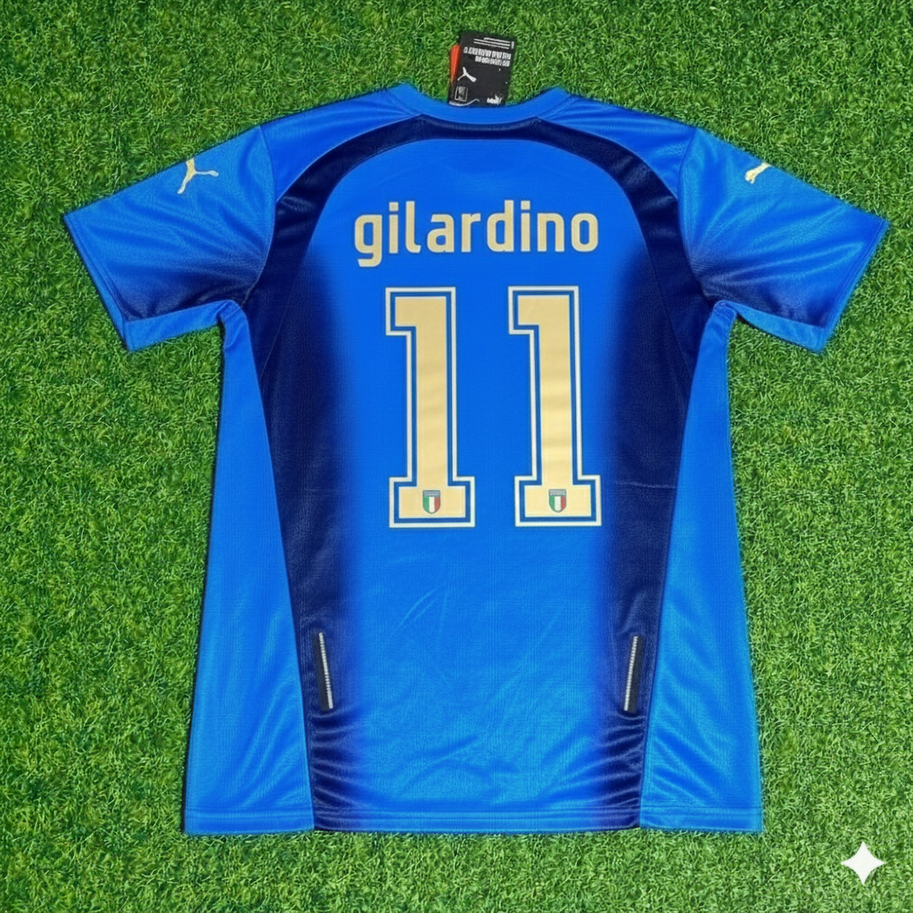 Maillot de football rétro Alberto Gilardino 11 - Italie Coupe du Monde 2006