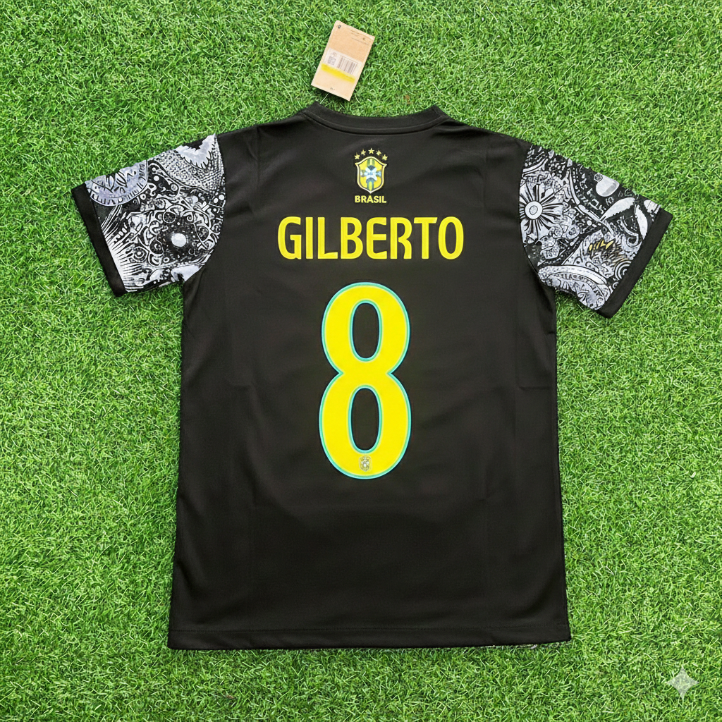 Gilberto Silva Brasilien – ikonisches Retro-Fußballtrikot, Maglia, Fußballshirt
