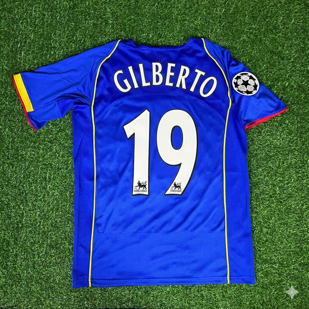 Maillot Rétro Bleu Arsenal 2004-05 Gilberto Silva