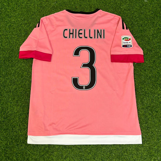 Juventus 2015/16 Pinkes Retro-Trikot – Giorgio Chiellini