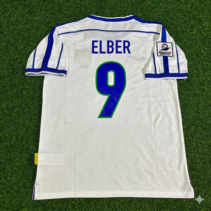 Giovane Élber #9 Brazil 1998 World Cup Retro Football Jersey