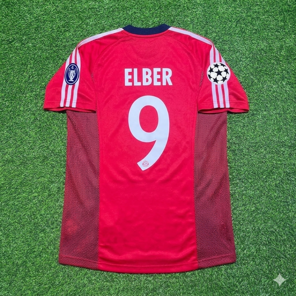 Maillot rétro domicile rouge du Bayern Munich 2002/03 – Giovane Elber