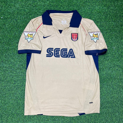 Giovanni van Bronckhorst Arsenal 2001-2002 Auswärts Goldenes Retro Fußballtrikot