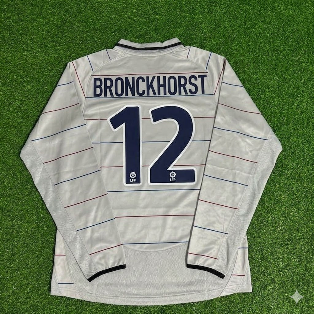 Giovanni van Bronckhorst #12 Barcelona 2003 2004 Auswärts Langarm Retro Fußballtrikot