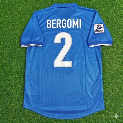 Giuseppe Bergomi Italy 1998 World Cup Home Blue Retro Football Jersey