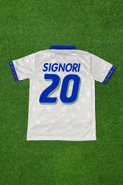 Giuseppe Signori Italy 1994 World Cup White Retro Football Jersey Kit