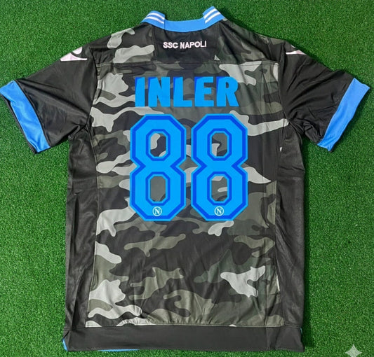 Gökhan Inler 88 – Napoli 2013-14 Retro Kit Jersey Trikot Maillot Soccer Shirt