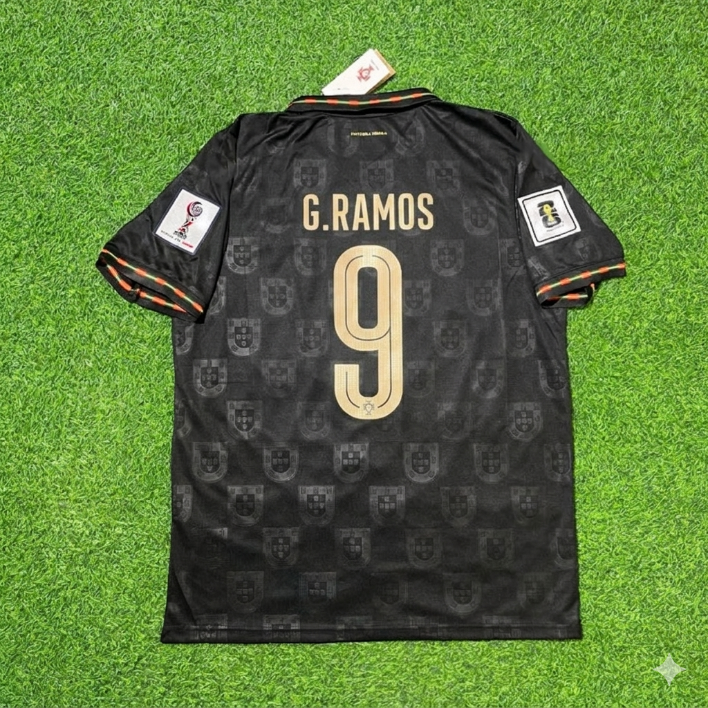 Gonçalo Ramos #9 Portugal 2026 WM Schwarzes Fußballtrikot