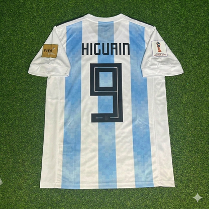 Gonzalo Higuaín #9 Argentinien WM 2018 Heim Retro Trikot