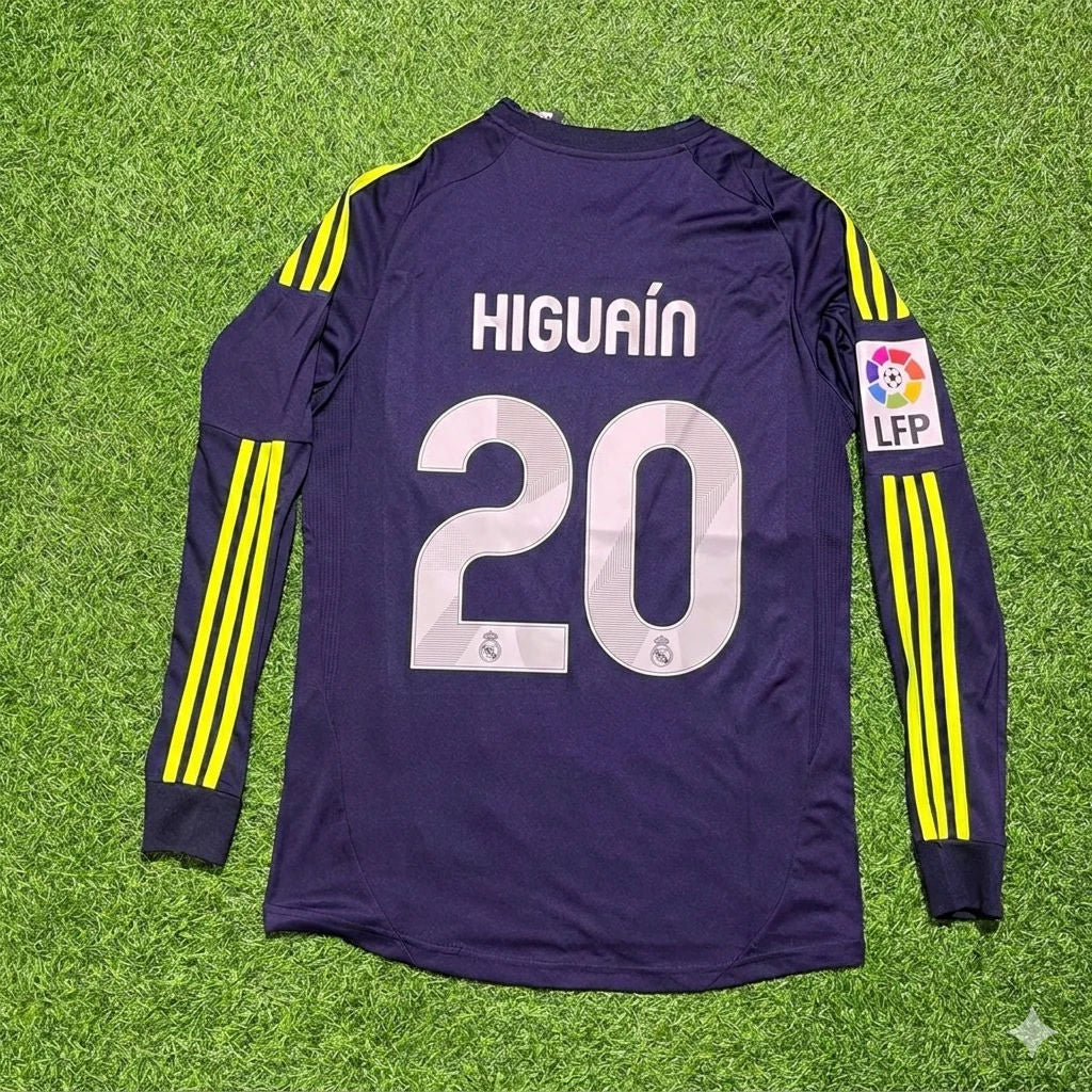 Gonzalo Higuaín 20- Real Madrid 2012/2013 Away Long Sleeve Football Jersey