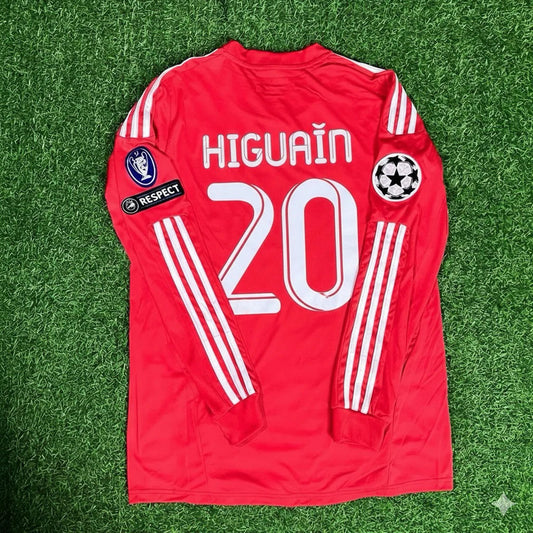 Gonzalo Higuaín 20- Real Madrid 2011-2012 Red Long Sleeve Jersey Soccer Shirt