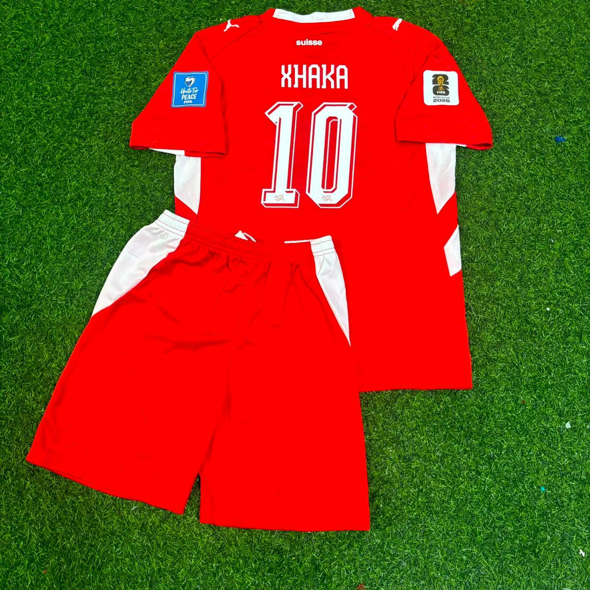 Granit Xhaka n° 10 Suisse Coupe du Monde 2026 Maillot Enfant