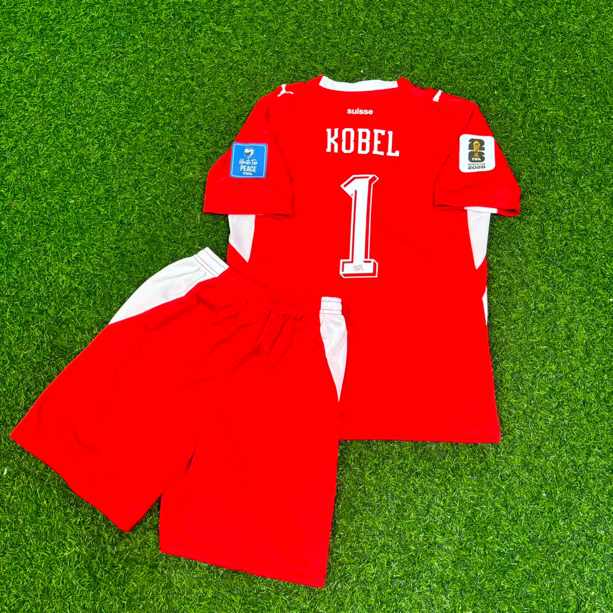 Gregor Kobel 1- Suisse Coupe du Monde 2026 Ensemble Enfant Maillot