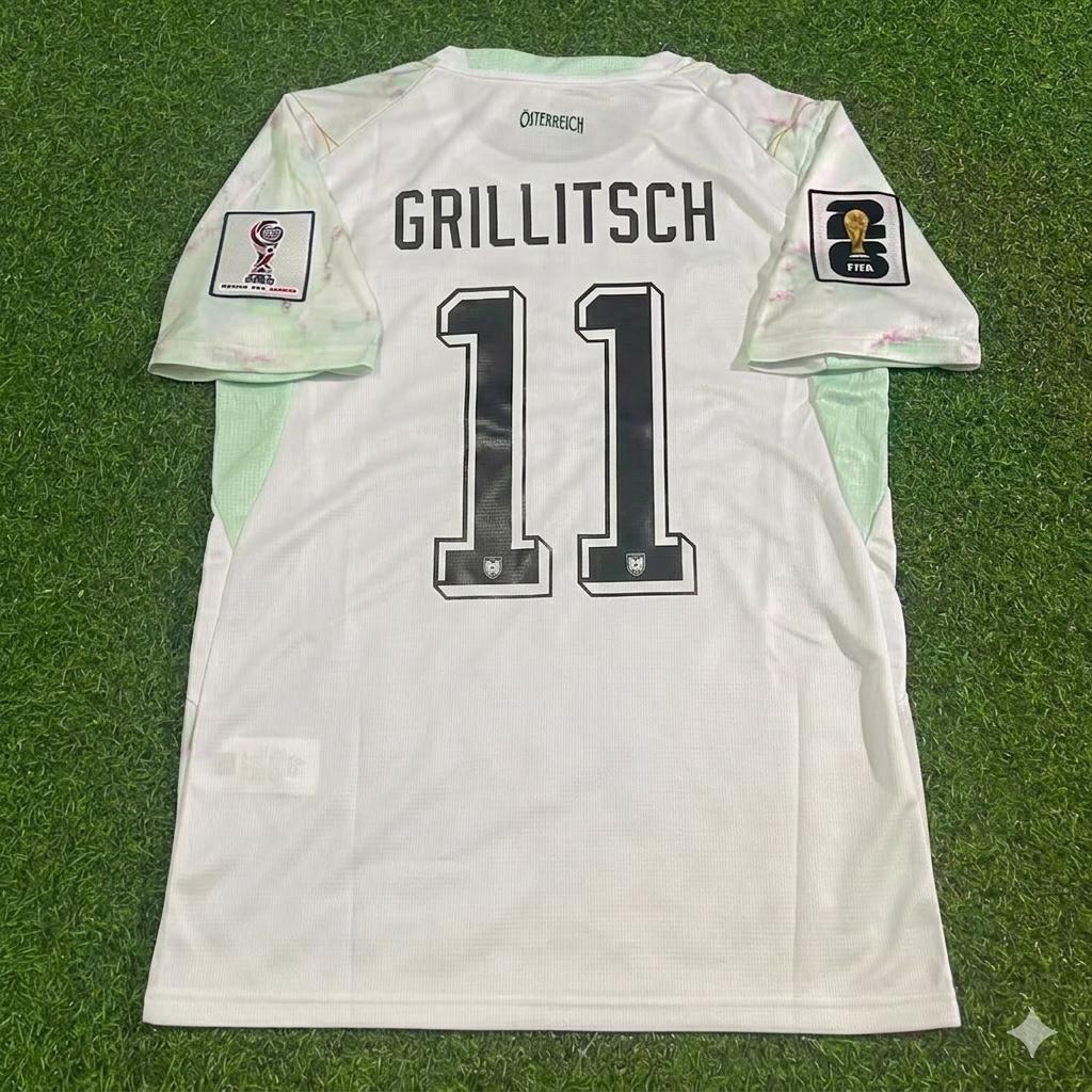Florian Grillitsch Österreich Weiß 2026 WM Fußballtrikot