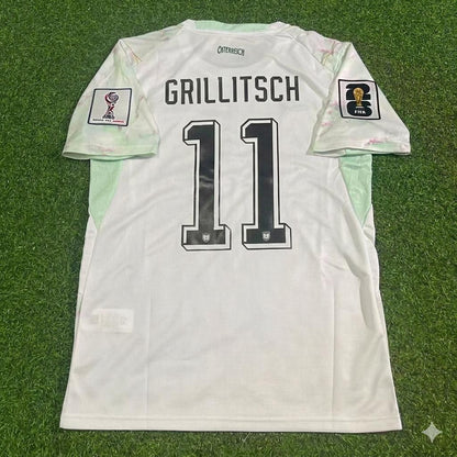 Florian Grillitsch Österreich Weiß 2026 WM Fußballtrikot