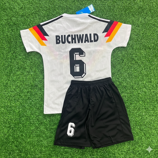Guido Buchwald 6- Germany Deutschland Retro Kids 1990 World Cup Jersey - Deutschland Retro Kinder Trikot WM 1990 Soccer Shirt