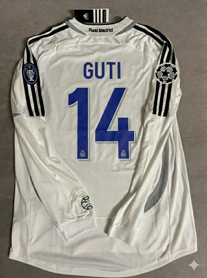 Guti Hernández 14- Real Madrid 2006-2007 White Black Jersey Soccer Shirt