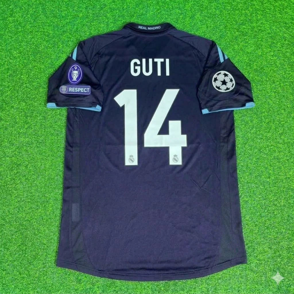 Guti Hernández 14- Real Madrid 2009/2010 Away Retro Football Jersey Kit