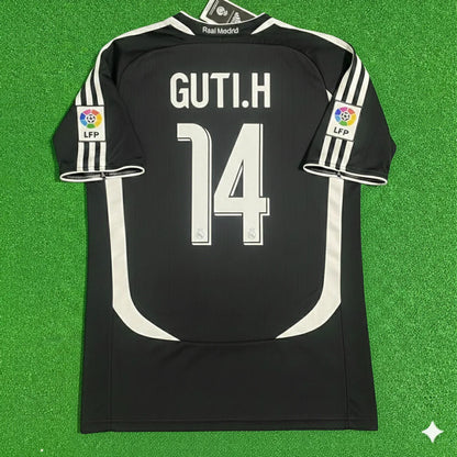 Guti Hernandez Real Madrid 2006-2007 Black Jersey Soccer Shirt
