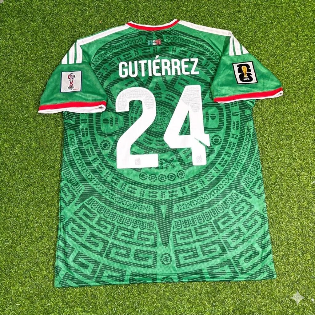 Brian Gutierrez Mexico 2026 World Cup Home Green Football Jersey