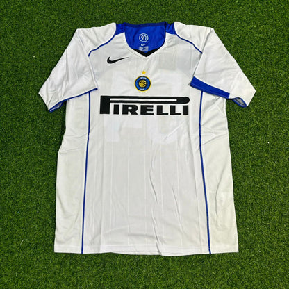 Marco Materazzi Inter Mailand 2004-2005 Retro weißes Fußballtrikot