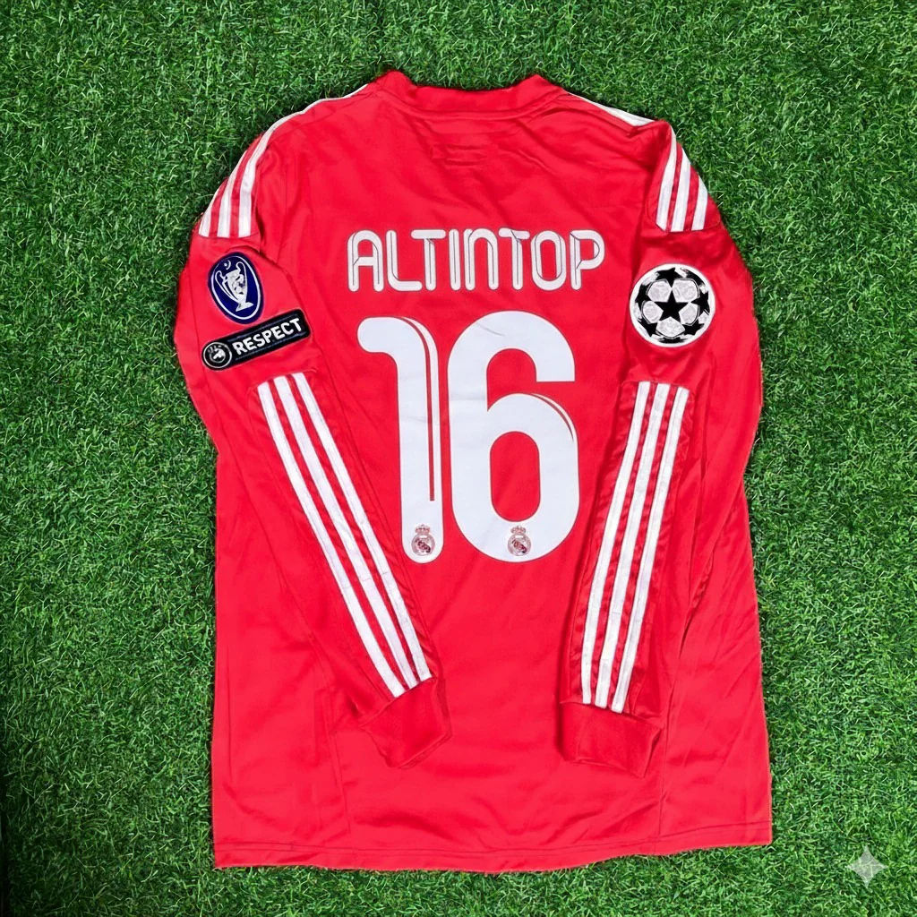 Hamit Altıntop 16- Real Madrid 2011-2012 Red Long Sleeve Jersey Soccer Shirt