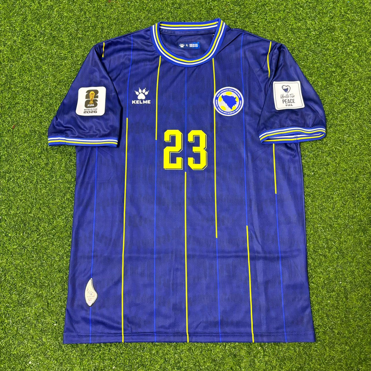 Haris Tabaković Bosnia and Herzegovina 2026 World Cup Dark Blue Football Jersey