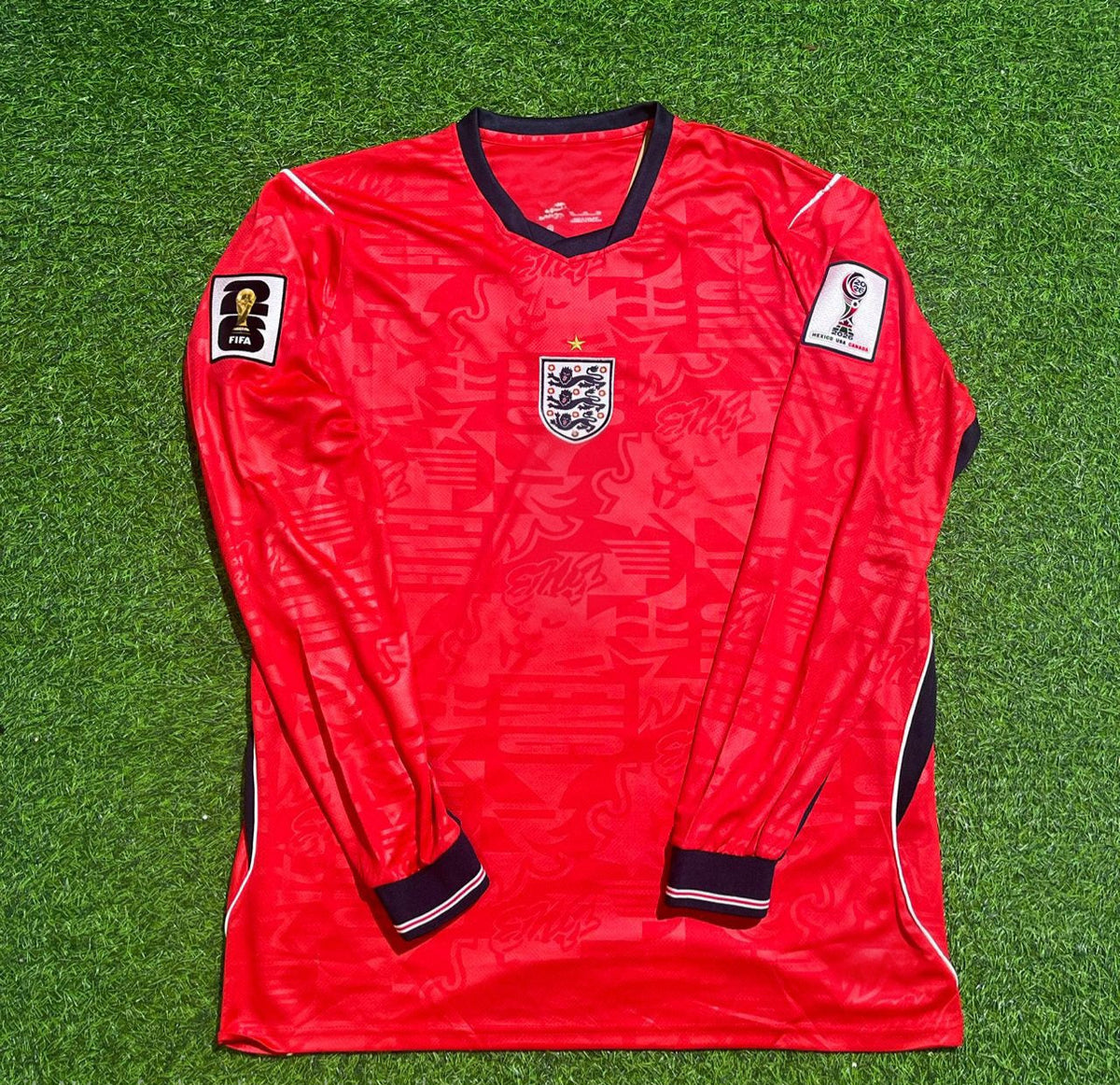 Cole Palmer England 2026 World Cup Away Red Long Sleeve Football Jersey