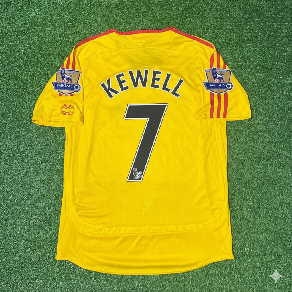 Liverpool 2006/07 Yellow Retro Football Jersey – Harry Kewell