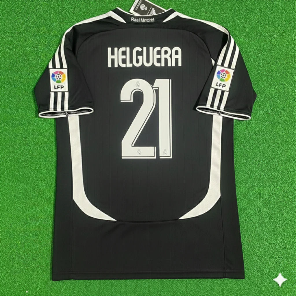 Ivan Helguera Real Madrid 2006-2007 Black Jersey Soccer Shirt