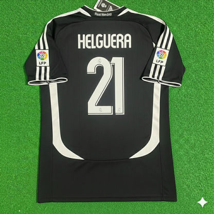 Ivan Helguera Real Madrid 2006-2007 Black Jersey Soccer Shirt