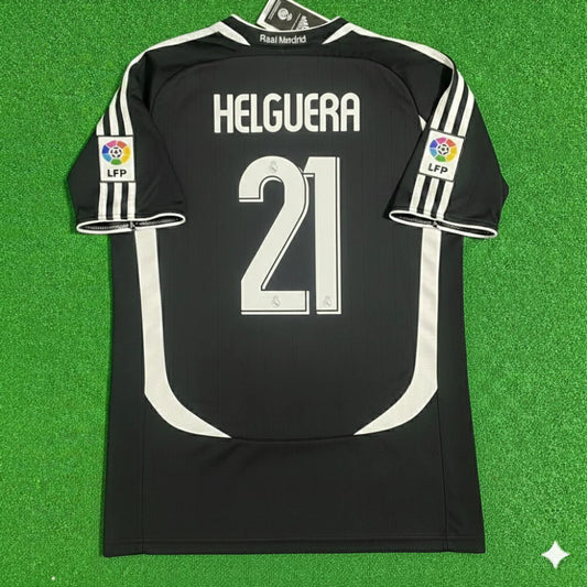 Ivan Helguera Real Madrid 2006-2007 Black Jersey Soccer Shirt