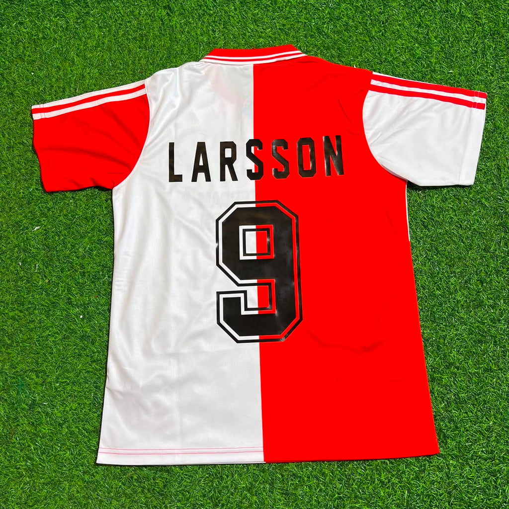 Henrik Larsson Feyenoord 1994-1995 Season Home Retro Football Jersey Trikot Maillot